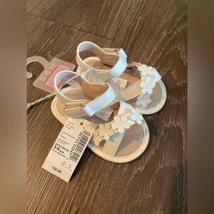 Baby Girls Flower Sandals - White